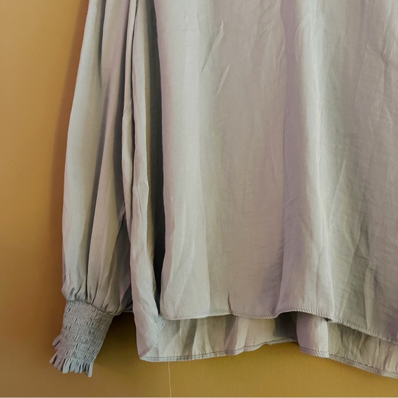 Rachel Roy Light Blue Flowy Peasant Blouse - Picture 3 of 6